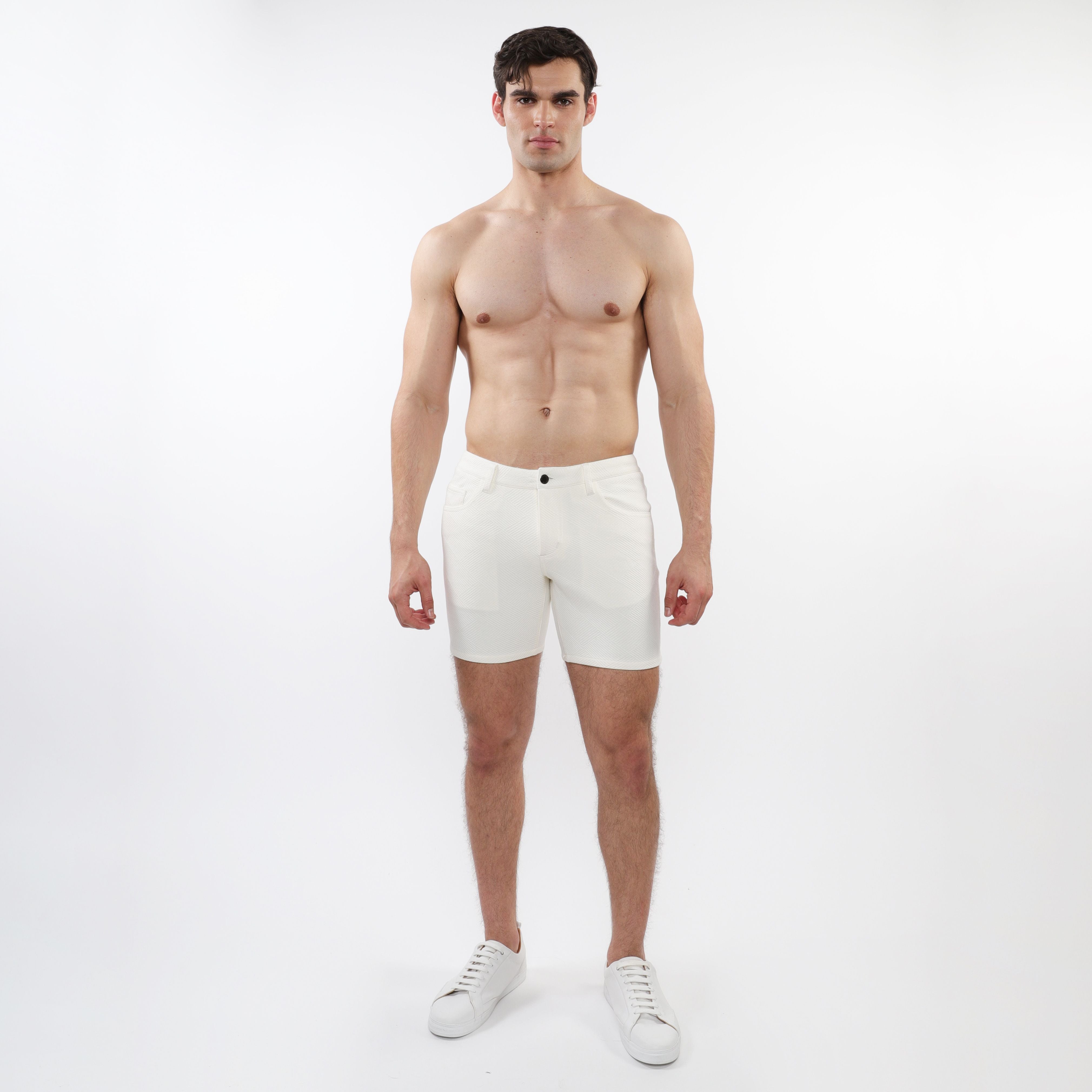 PARQUET JACQUARD STRETCH KNIT SHORT