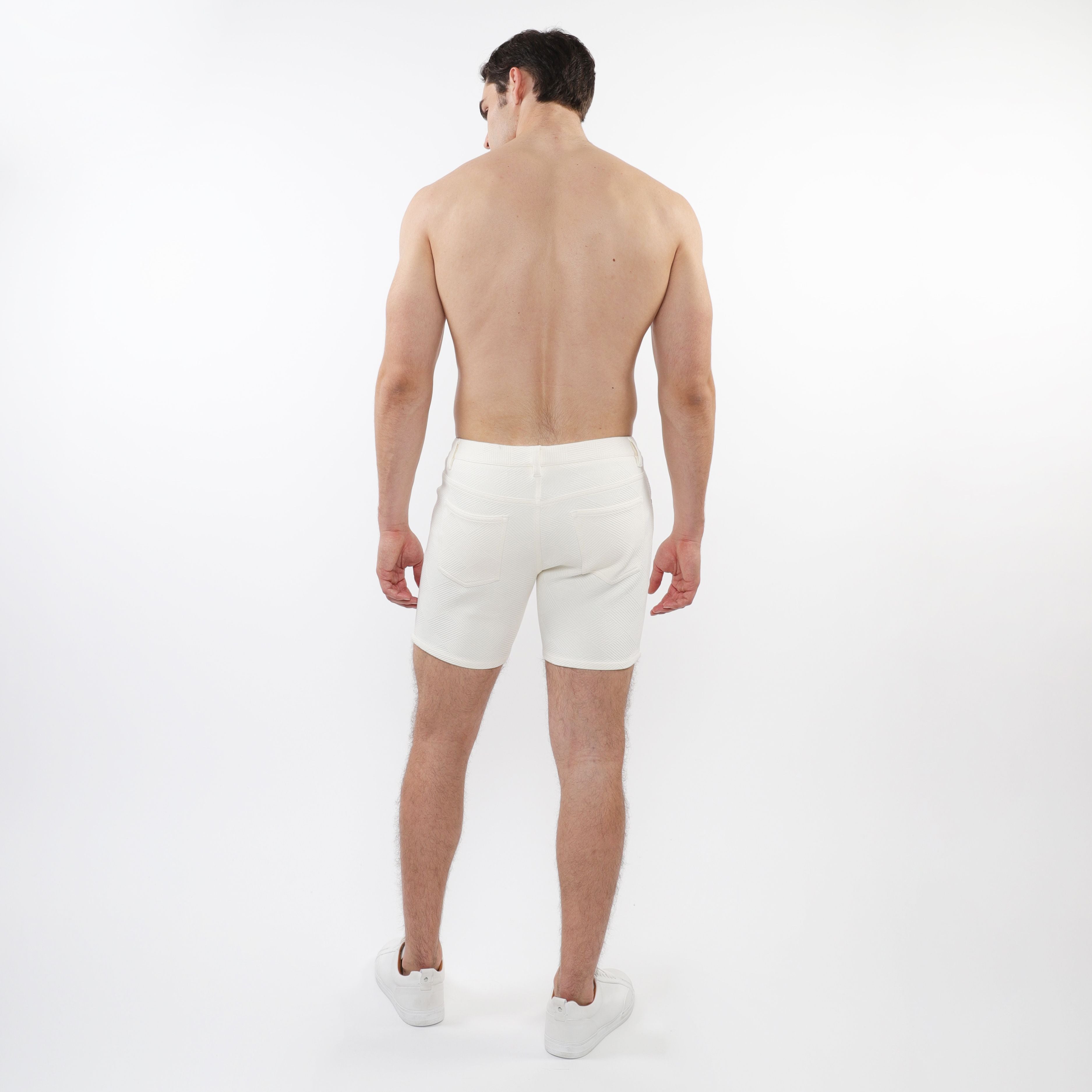 PARQUET JACQUARD STRETCH KNIT SHORT