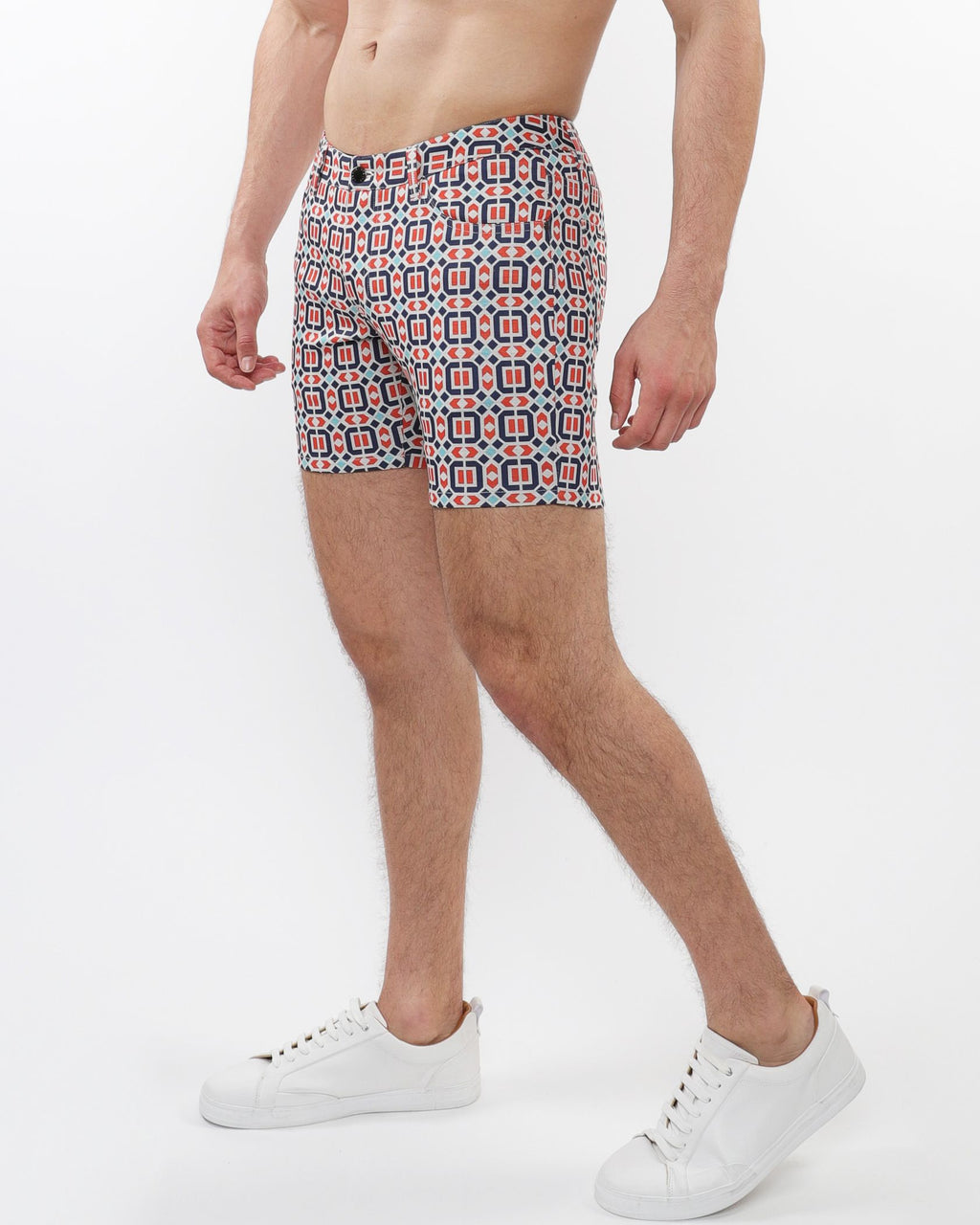 PRINTED STRETCH KNIT SHORT