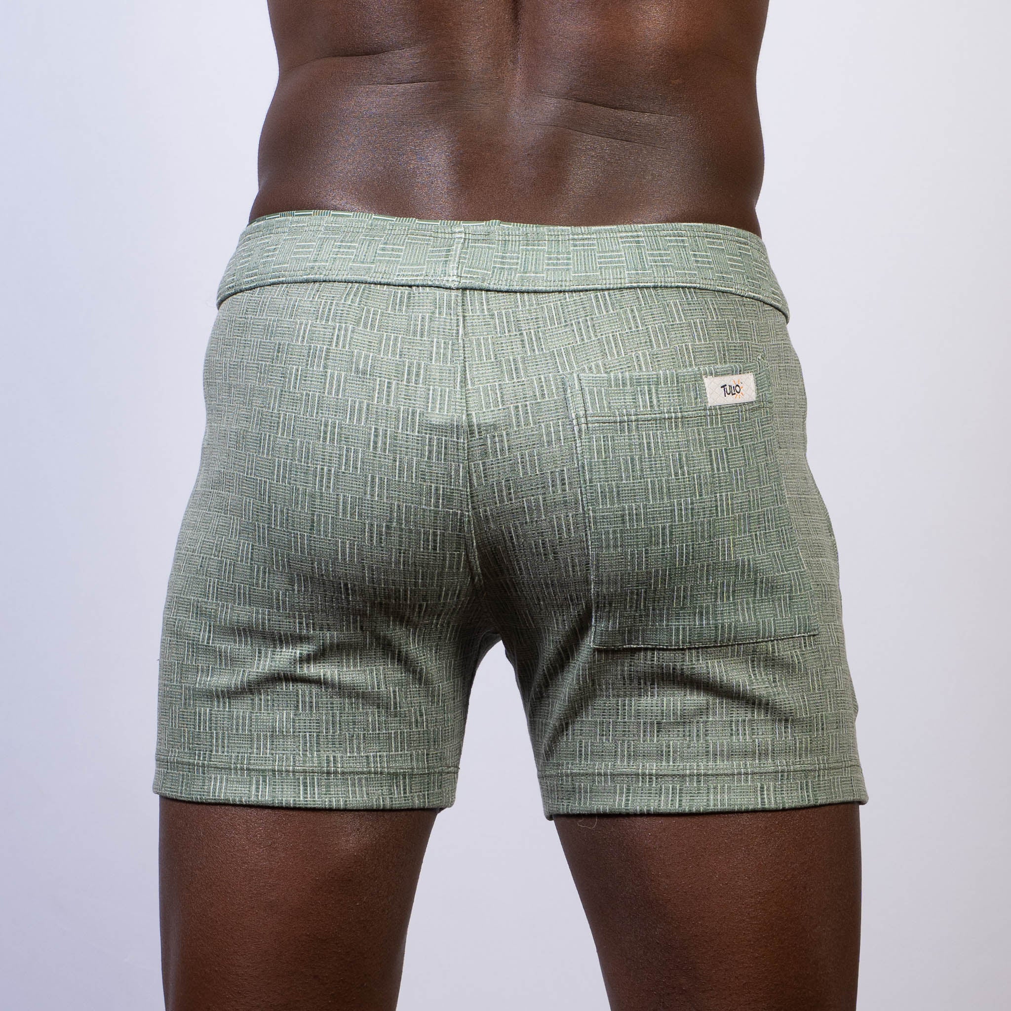 ABSTRACT LINEN TEXTURE SHORTS