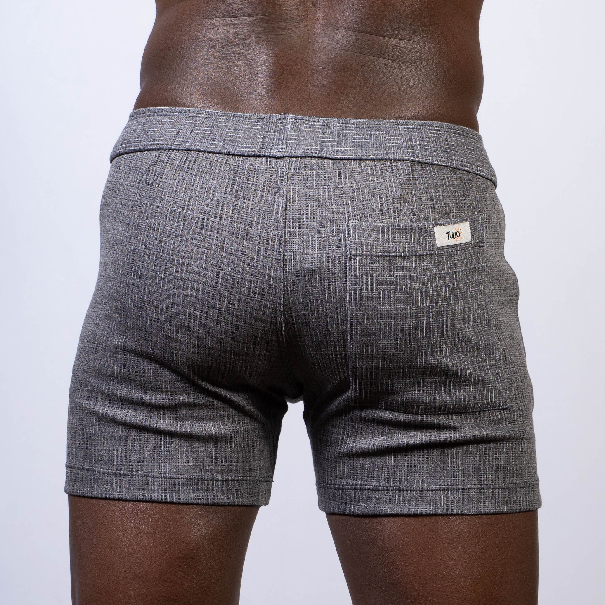 ABSTRACT LINEN TEXTURE SHORTS