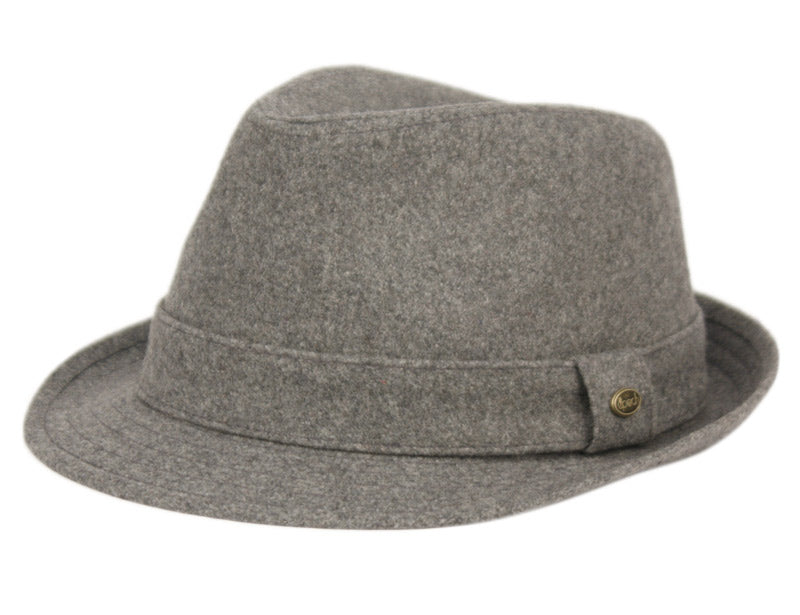 SOLID WOOL FEDORA - 2 COLORS