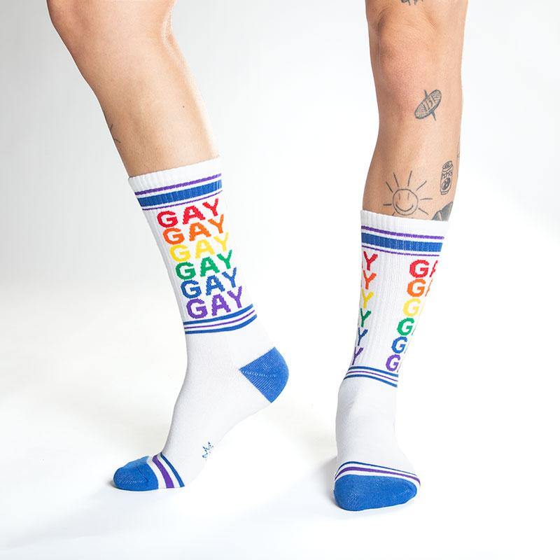 GAY RAINBOW CREW SOCKS