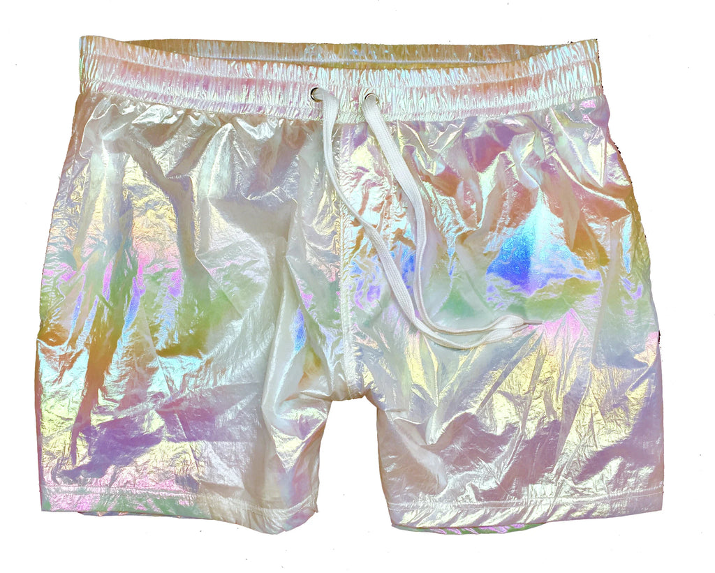 IRIDESCENT RAVE SHORTS