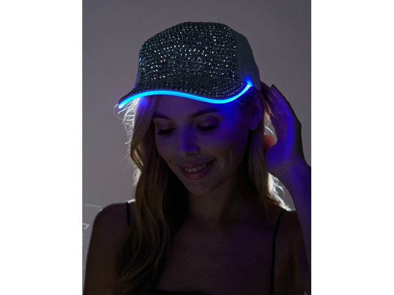 RHINESTONE LIGHT UP CAP