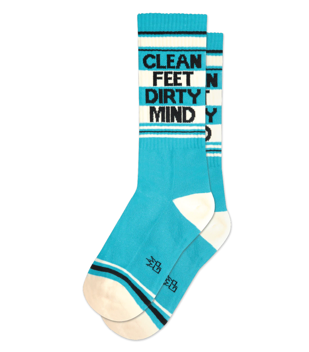 CLEAN FEET DIRTY MIND CREW SOCKS