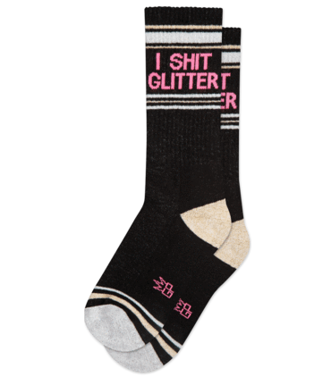 I SHIT GLITTER CREW SOCKS