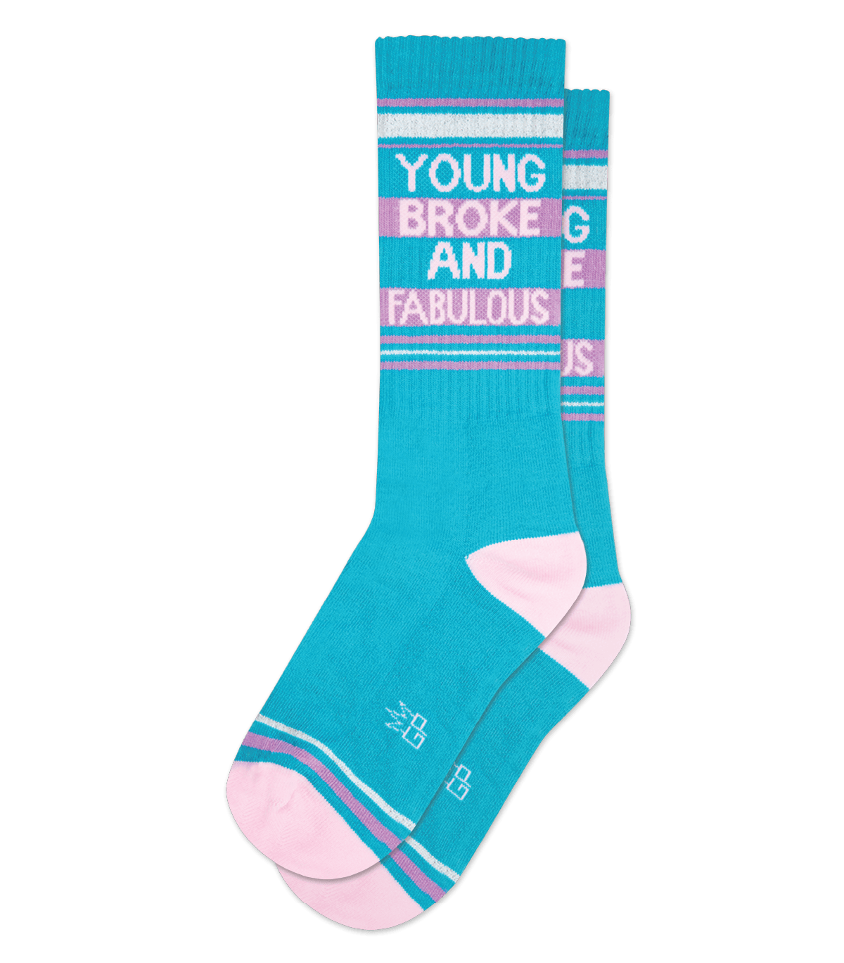 YOUNG BROKE AND FABULOUS CREW SOCKS